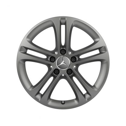 Aktionsset Mercedes-Benz 17 Zoll Sommerkompletträder Satz, A-Klasse, 5-Doppelspeichen Design inkl. SONAX Reifenglanzgel
