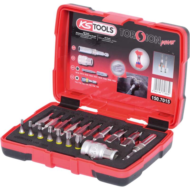 KS Tools 1/4" + 10 mm Torx-Schrauben-Ausdreher-Satz, 18-tlg. KS Tools 1/4" + 10 mm Torx-Schrauben-Ausdreher-Satz, 18-tlg.