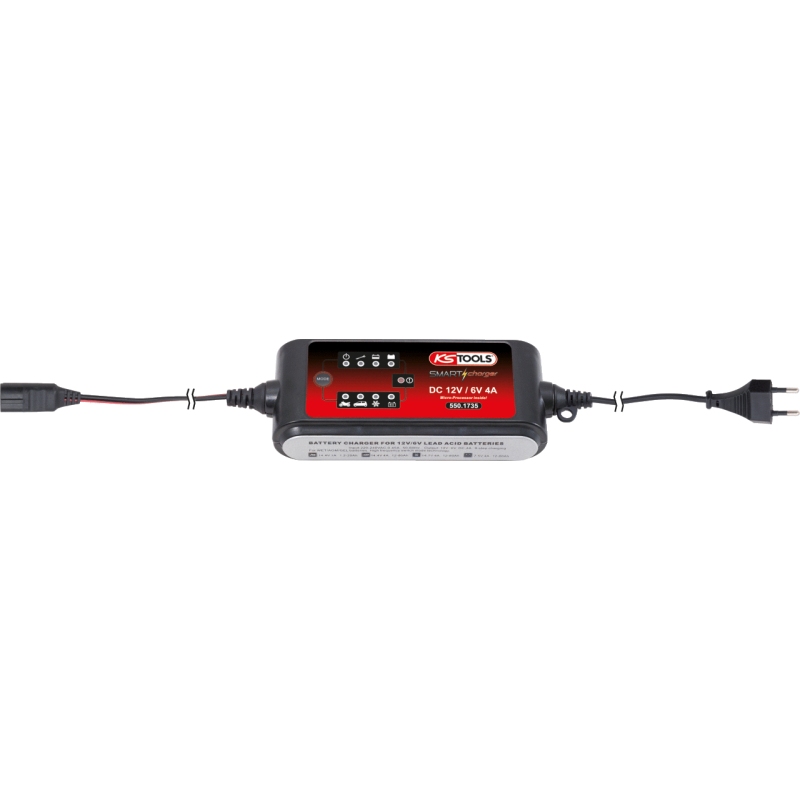 KS Tools 6V + 12V SMARTcharger Hochfrequenz-Batterieladegerät 4A KS Tools 6V + 12V SMARTcharger Hochfrequenz-Batterieladegerät 4A