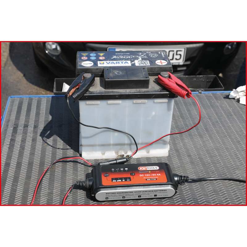 KS Tools 6V + 12V SMARTcharger Hochfrequenz-Batterieladegerät 4A KS Tools 6V + 12V SMARTcharger Hochfrequenz-Batterieladegerät 4A