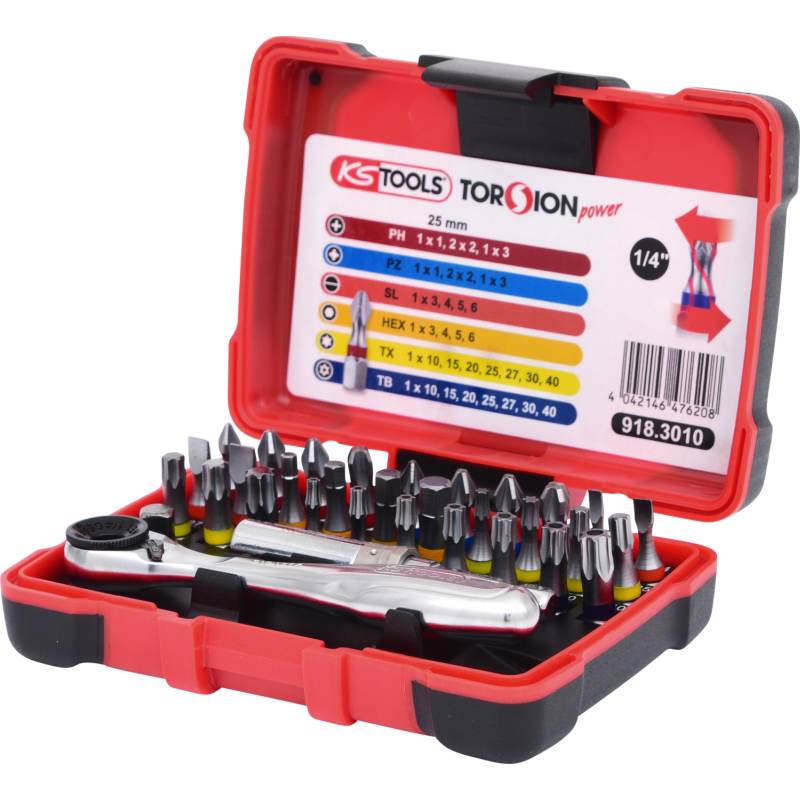 KS Tools 1/4" TORSIONpower Bit-Box, 32-tlg. KS Tools 1/4" TORSIONpower Bit-Box, 32-tlg.