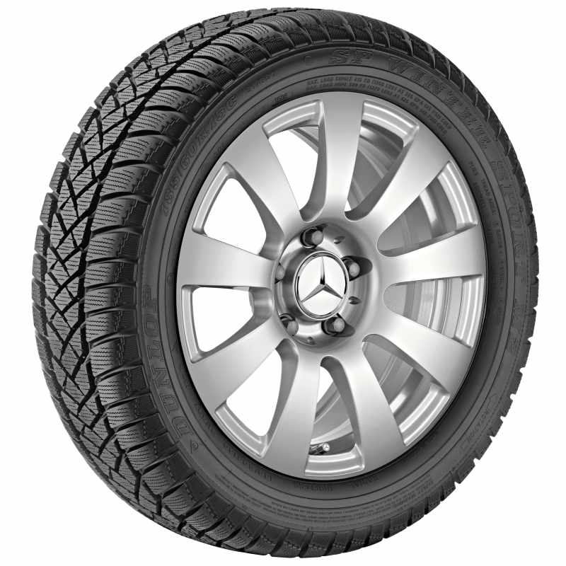 Alufelge Mercedes-Benz, E-Klasse, SLK, 16 Zoll, 9-Speichen Design Alufelge Mercedes-Benz, E-Klasse, SLK, 16 Zoll, 9-Speichen Design