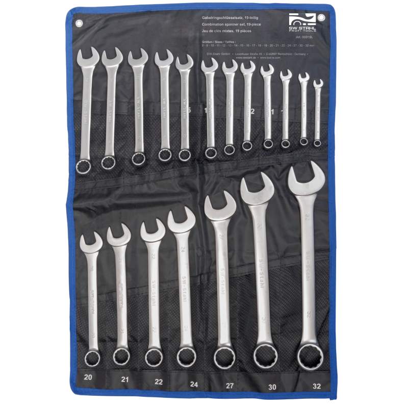 SW-Stahl Gabelringschlüsselsatz 12-teilig – 1/4 Bis 1 Zoll, Robustes Werkzeug-Set