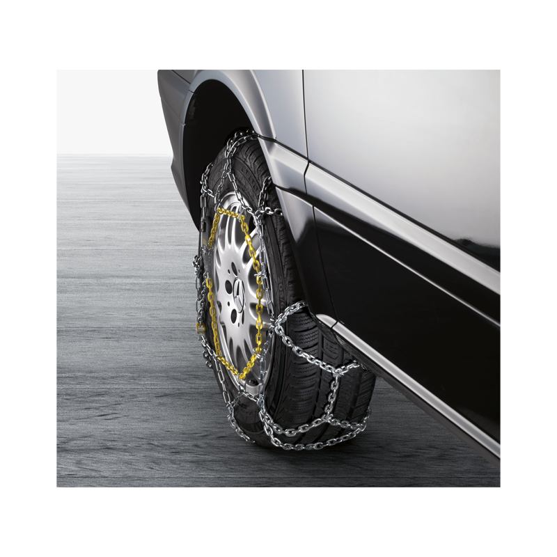Die 16mm-Kette mit manueller Spannung Uni und TÜV BB-EP Schneekette für Mercedes Benz Vito W447 mit Ö-Norm mit der Reifengröße 225/55-17 