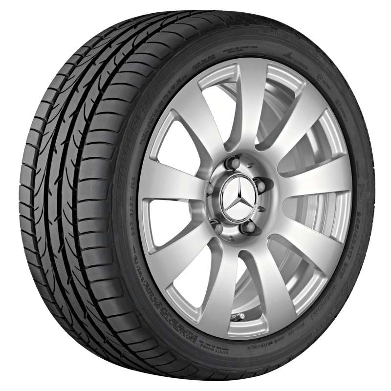 Mercedes-Benz Sommerkompletträder Satz, 16 Zoll, E-Klasse, 9-Speichen Design Mercedes-Benz Sommerkompletträder Satz, 16 Zoll, E-Klasse, 9-Speichen Design