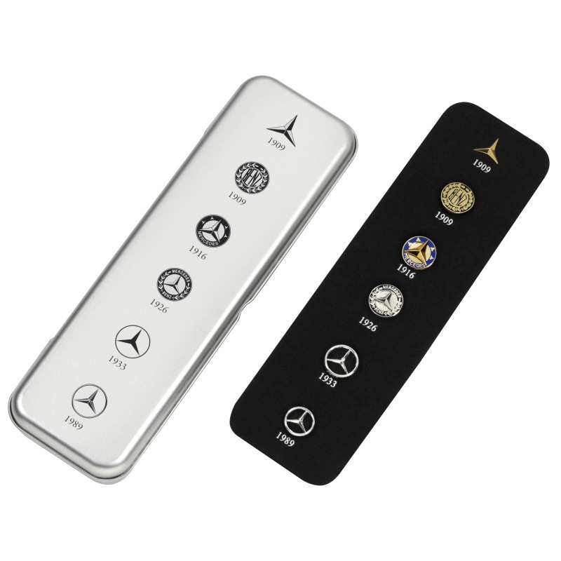Mercedes-Benz Pins, historische Sterne, 6er-Set Mercedes-Benz Pins, historische Sterne, 6er-Set