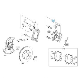 Mercedes-Benz, Bremssattel Vorderachse rechts Mercedes-Benz, Bremssattel Vorderachse rechts