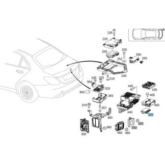 Mercedes-Benz Elektrosatz für Anhängerkupplung A2055401239 Mercedes-Benz Elektrosatz für Anhängerkupplung A2055401239