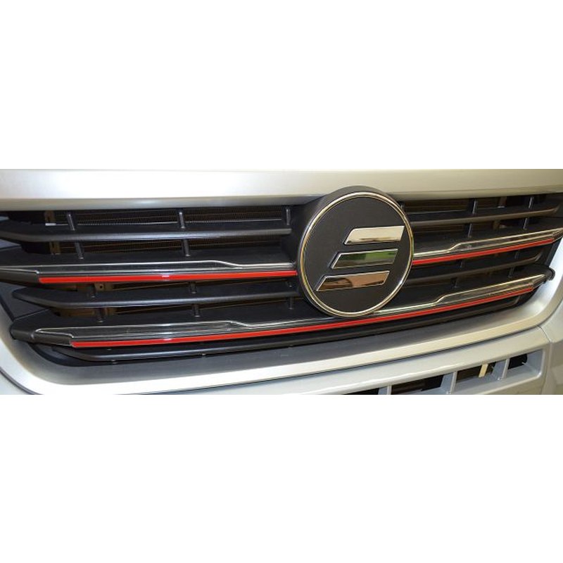 HYMER Kühlergrilldekor Chrom/Rot, Fiat Ducato HYMER Kühlergrilldekor Chrom/Rot, Fiat Ducato