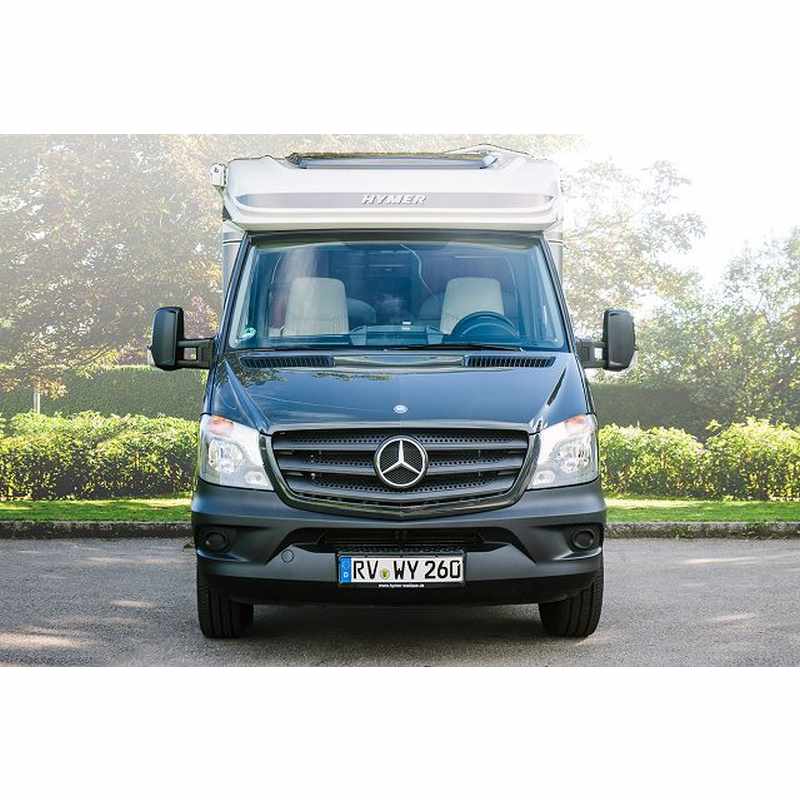 HYMER Kühlergrilldekor Chrom/Rot, Mercedes Benz HYMER Kühlergrilldekor Chrom/Rot, Mercedes Benz