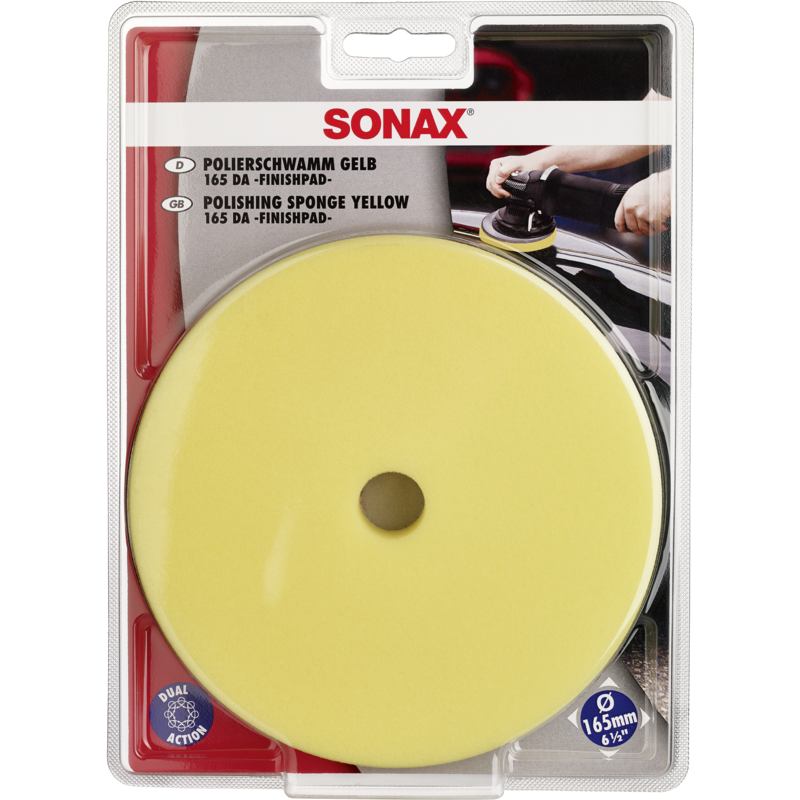 SONAX 04935000 PolierSchwamm gelb 165 DA -FinishPad- 23 g SONAX 04935000 PolierSchwamm gelb 165 DA -FinishPad- 23 g