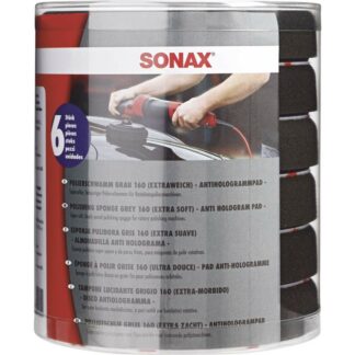 SONAX 04939410 PolierSchwamm grau 160 (extraweich) - Six-Pack- 6 Stück SONAX 04939410 PolierSchwamm grau 160 (extraweich) - Six-Pack- 6 Stück