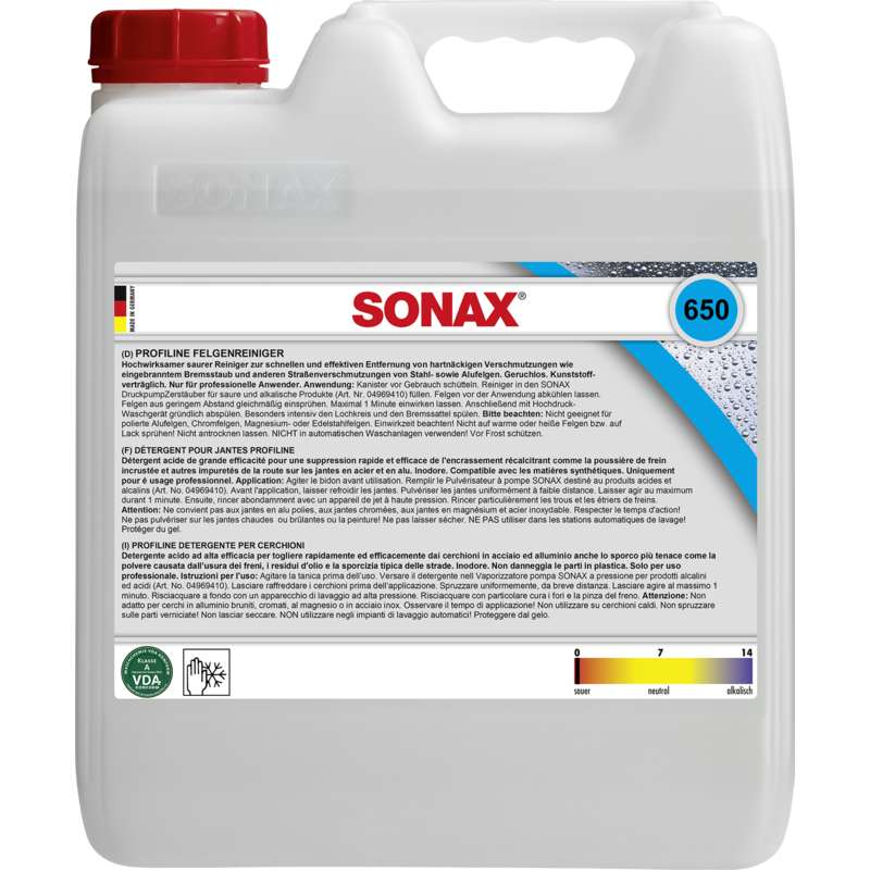 SONAX 06506000 PROFILINE FelgenReiniger sauer 10 l SONAX 06506000 PROFILINE FelgenReiniger sauer 10 l