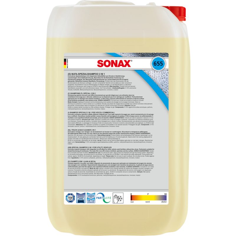 SONAX 06557050 Nutzfahrzeug SpezialShampoo 2in1 25 l SONAX 06557050 Nutzfahrzeug SpezialShampoo 2in1 25 l