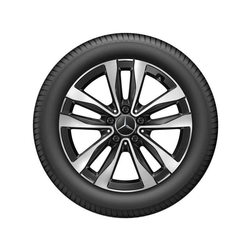 Mercedes-Benz Aktions Sommerkomplettrad einzeln, 17 Zoll, C-Klasse 206 Hybrid, 5-Doppelspeichen-Design, Mischbereifung Mercedes-Benz Aktions Sommerkomplettrad einzeln, 17 Zoll, C-Klasse 206 Hybrid, 5-Doppelspeichen-Design, Mischbereifung