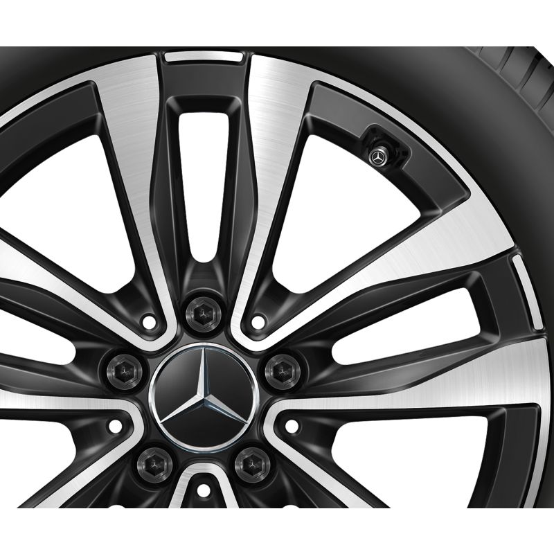Mercedes-Benz Aktions Sommerkomplettrad einzeln, 17 Zoll, C-Klasse 206 Hybrid, 5-Doppelspeichen-Design, Mischbereifung Mercedes-Benz Aktions Sommerkomplettrad einzeln, 17 Zoll, C-Klasse 206 Hybrid, 5-Doppelspeichen-Design, Mischbereifung