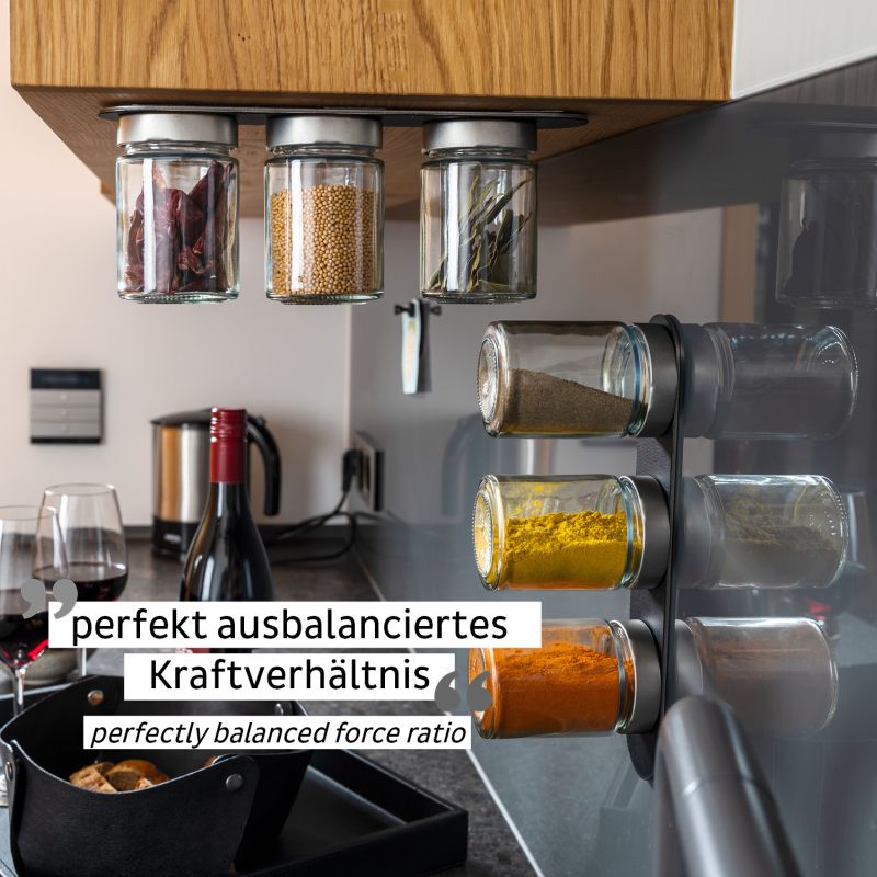 Silwy Feinkost-Magnetgläser BLACK & CLASSY 192 ml Silwy Feinkost-Magnetgläser BLACK & CLASSY 192 ml