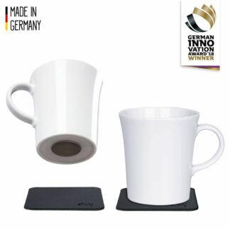 Silwy® Porzellan Magnet-Henkel-Tassen (Pads in BLACK) Silwy® Porzellan Magnet-Henkel-Tassen (Pads in BLACK)