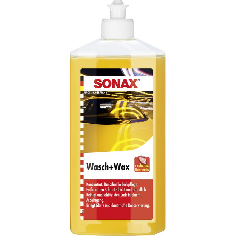SONAX 03132000 Wasch & Wax - Glanz und Konservierung in einem Arbeitsgang 500 ml SONAX 03132000 Wasch & Wax - Glanz und Konservierung in einem Arbeitsgang 500 ml
