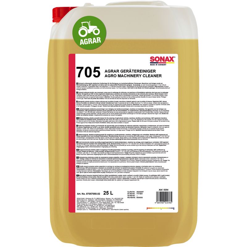 SONAX 07057050 AGRAR GeräteReiniger 25 l SONAX 07057050 AGRAR GeräteReiniger 25 l