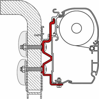 Fiamma Adapter zu Wandmarkise F45 S / F45 L Hymercamp Fiamma Adapter zu Wandmarkise F45 S / F45 L Hymercamp